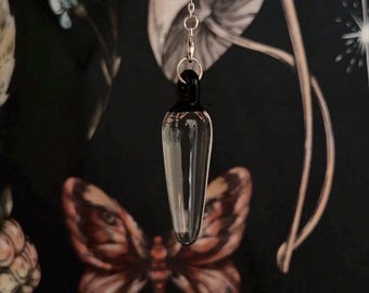 Crystal Clear Pendulum + handmade with glass for divination and spirit communication