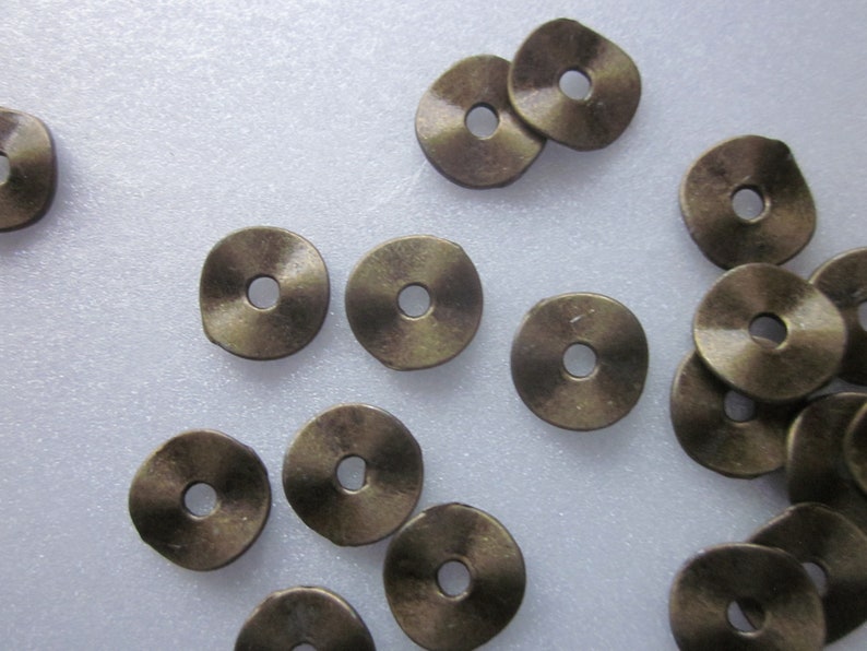 Bronze Zinc Based Alloy Donut Spacer Beads 10mm 20 Beads