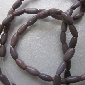 Purple Cats Eye Oval Glass Beads 8-9mm 20 Beads
