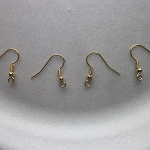 Golden Iron Earwires 18mm 100 Earwires