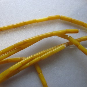 Gold Yellow Column Natural Shell Beads 9mm 24 Beads