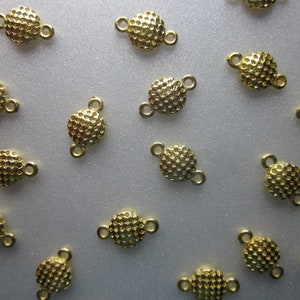 SALE - Golden Alloy Linking Beads Gold Connectors 13mm 24 Beads
