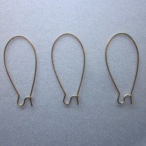 Brass Earring Hooks 20mm 20 Hooks