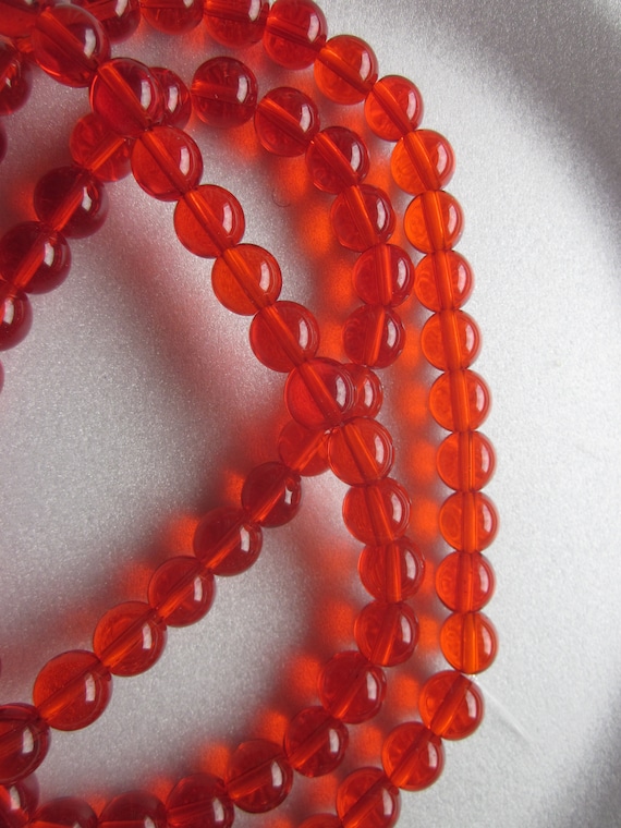 Orange Gumball Beads - 36 Orange Gumball Beads - 36