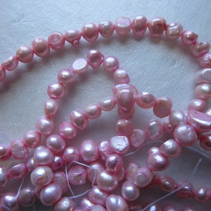 Pink Freshwater Pearl Beads 7-8mm 30 Beads