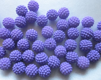 Purple Round Razzleberry Acrylic Beads 12mm 14 Beads