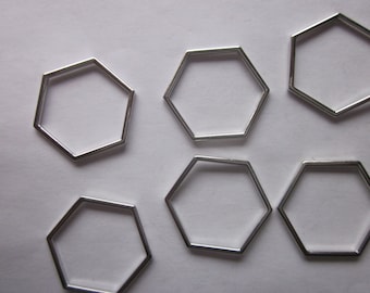 Connecteurs Silver Zinc Alloy Honeycomb 23x20mm 8 Connecteurs