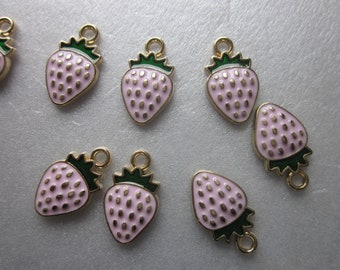 Pink Strawberry Charms 16.8mm 4 Charms