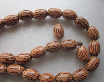 Brown Wood Oval Beads 15x10mm 10 Beads