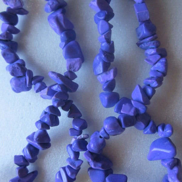 Purple Magnesite Chip Beads 6-14mm 30 Beads