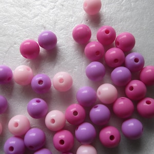 Multi Color Acryl Rundperlen 10 mm 14 Perlen