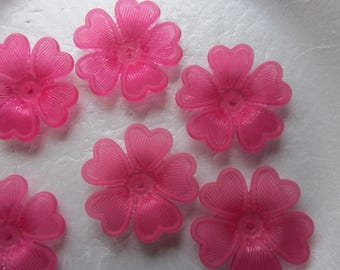 SOFPLATE - 300 Perline A Forma Di Fiore In Acrilico Trasparente - 12 Mm - Colori Caramella Per Creazione Gioielli Fai Da Te