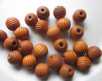 Brown Wood Beads 18x17mm 12 Beads