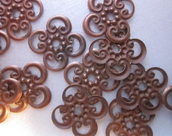 Red Copper Colored Iron Pendants 13mm 10 Pendants