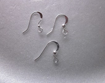 Silver Plated Copper Ear Wire Hooks 17-18mm 8 Ear Wires