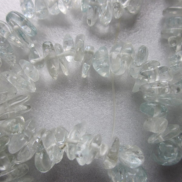 Clear Multi Color Ice Flake Quartz Chip Beads 6-12mm 24 Beads