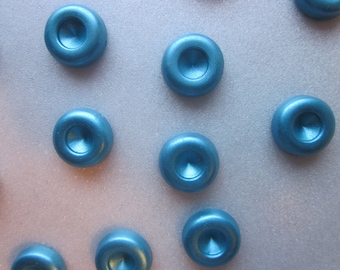 SALE - Turquoise Acrylic Cabochons 13.5mm 10 Cabochons