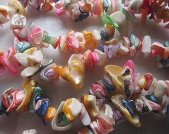 Multi Color Trochus Shell Nugget Beads 8-16mm 30 Beads