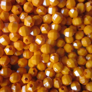 SALE Orange Acrylic Beads 6mm 24 Beads image 2