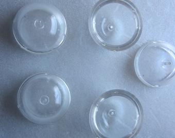 Clear Acrylic Bead Caps 25mm 8 Bead Caps