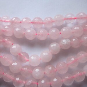 Pink Natural Rose Quartz Round Beads 8mm 20 Beads