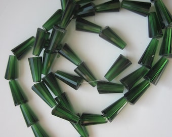 Teardrop Crystal Glass Faceted Beads 3x5mm Metal Green - Etsy