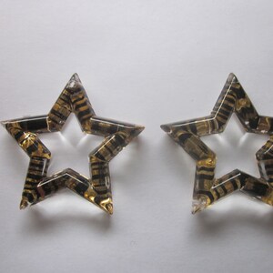 Acrylic Star Gold Pendants 46mm 2 Pendants