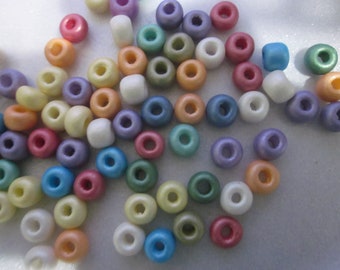 Multi Color Glass Beads 8-9mm 14 Beads