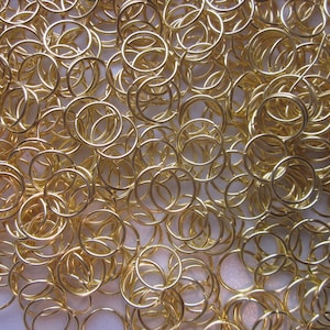 Golden Iron Jump Rings 12mm 50 Jump Rings