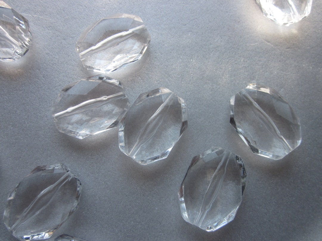 Clear Acrylic Beads 25mm 10 Beads - Etsy