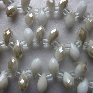 Glass Teardrop Beads 12x6mm 12 Beads