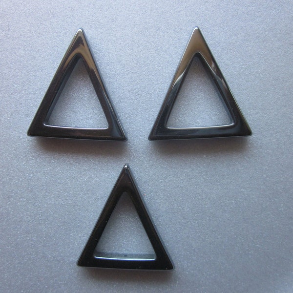 Hematite Triangle Pendants 31mm 6 Pendants