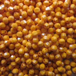 SALE Orange Acrylic Beads 6mm 24 Beads image 1