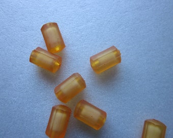 Orange Acrylic Beads 12x8mm 14 Beads