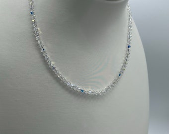 Swarovsk Clear Crystal Necklace, Crystal Choker Necklace, Swarovski  Choker Necklace