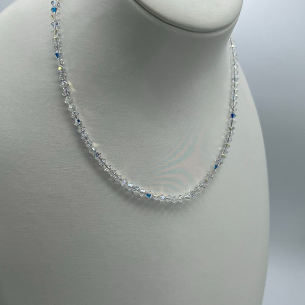 Swarovsk Clear Crystal Necklace, Crystal Choker Necklace, Swarovski  Choker Necklace