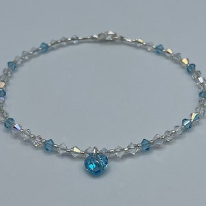 Blue Crystal Anklet - Etsy