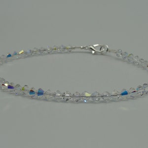 Swarovski Crystal Anklet, Crystal Anklets, Wedding Crystal Anklets, Crystal AB Anklet, Clear Crystal Anklet