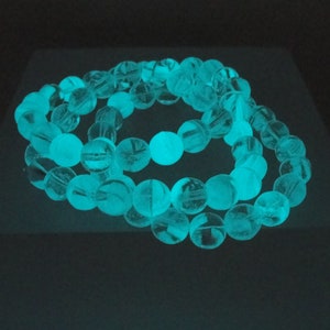 Blue Glow Bracelet,  Adult Sized Glow in the Dark Bracelet, Light Blue Crystal Bracelet, Summer Party Fun Bracelets