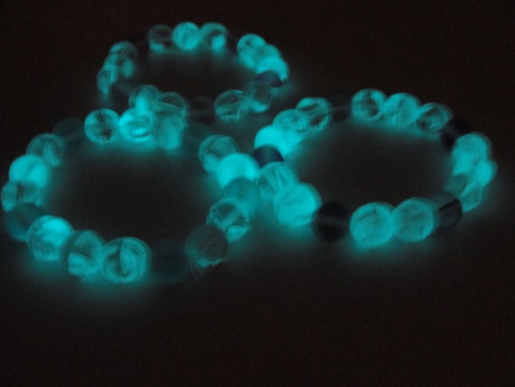 Kids Glow in The Dark Bracelets, Mermaid Glass Bracelets, Mermaid Glass Glow in The Dark Bracelets