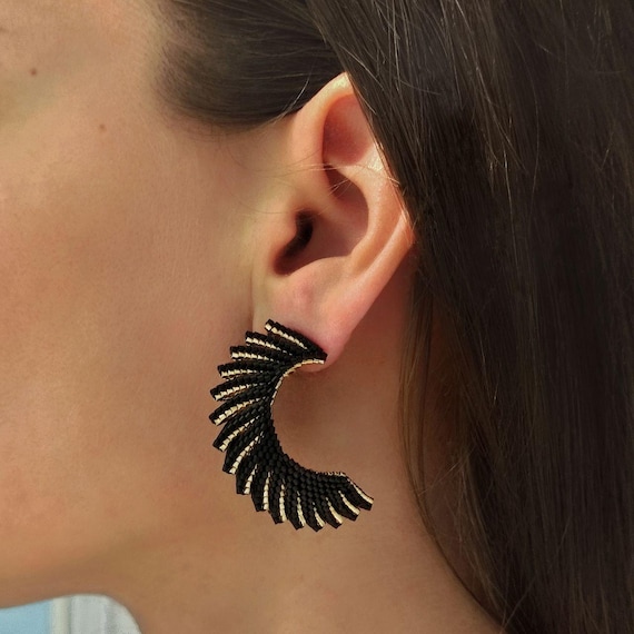 PDF tutorial - Beaded Spike earrings