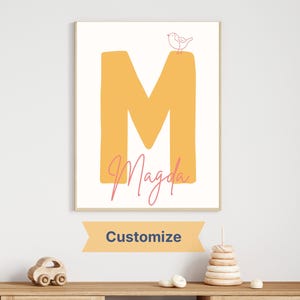 Personalized Name Print: Custom Initial Nursery Decor (Digital Download)
