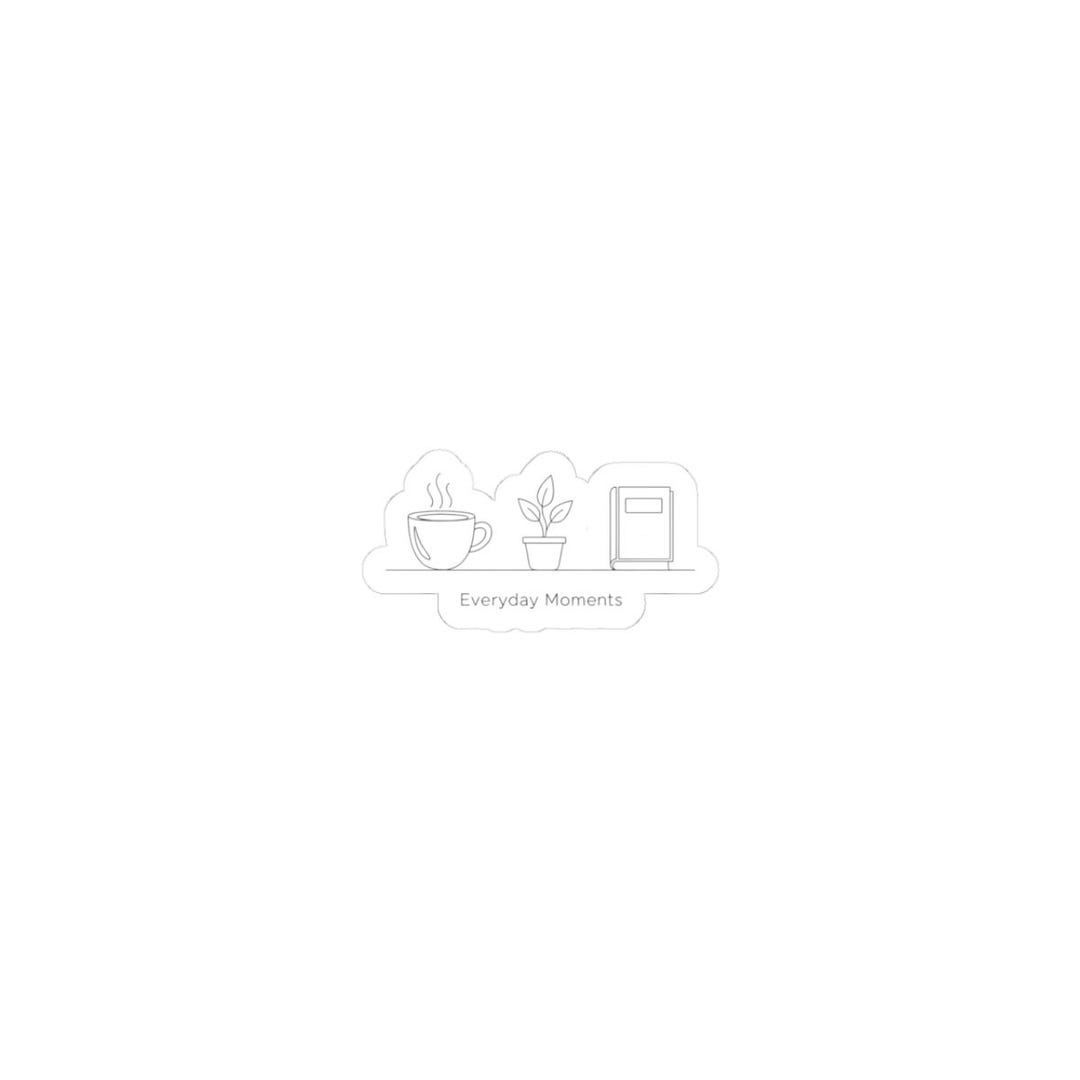 Everyday Moments One-line Art Sticker | Minimalist Line Icon, Scandi ...
