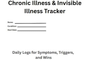 Chronic Illness and Invisible Illness Tracker | Symptom, Flare-Up & Health Log with Instruction Guide | Printable PDF