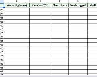 Health and Wellness Tracker: Digital Dashboard Google Sheets & PDF Guide