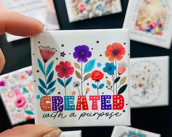 Floral Christian Purpose Fridge Magnet | Inspirational Decor