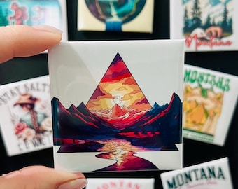 Mountain Adventure Magnet | Camping Outdoors Souvenir