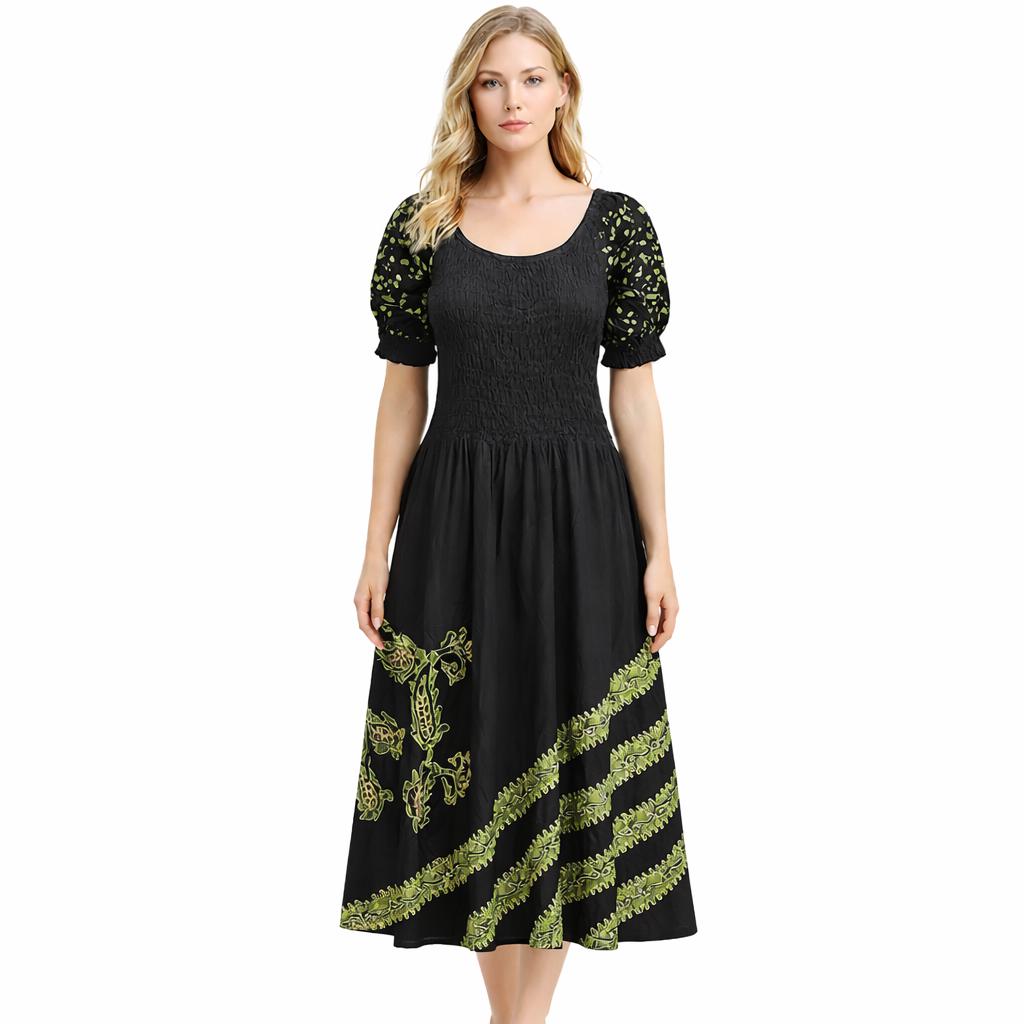 slim fit dress slacks Suger Island Flowy Midi Sundress One Size Fits Most / Tissue Bay main image 1
