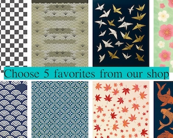 Set of 5 Japanese Art Prints of Your Choice, Japandi Gallery Wall Bundle, Digital Download