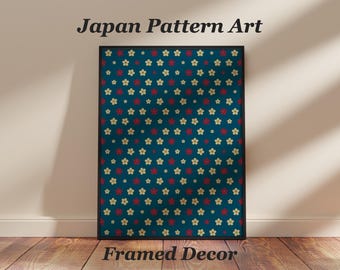 Sakura Cherry Blossom Framed Wall Art, Minimalist Japanese Spring Style, Ready to Hang